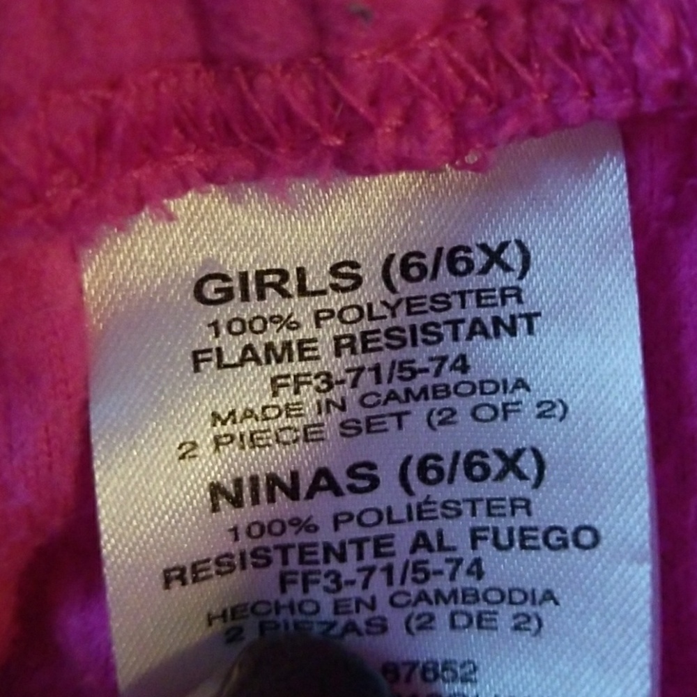 Girls Emoji Flannel PJs - Picture 4 of 4